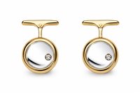 Cufflinks Man in Gold Diamante GEOR-10-198